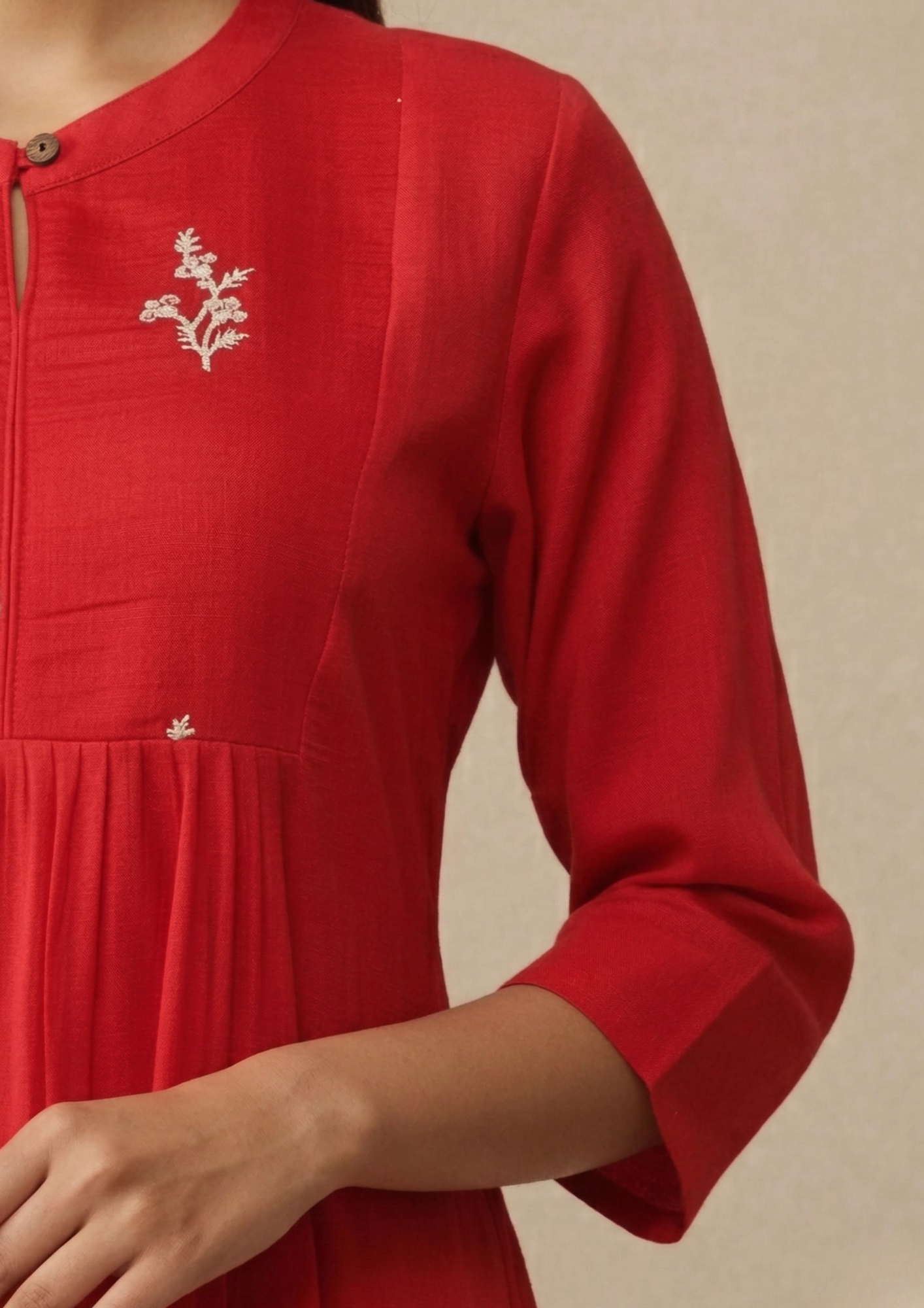 A-Linien Kleid aus Baumwolle mit Knopfleiste | Fabz Boutique