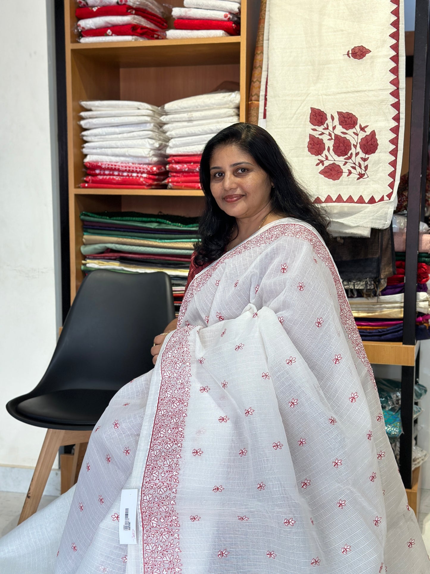 White cota sarees