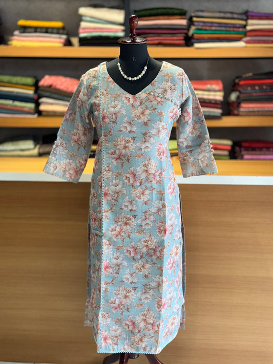 Tissue slitted kurti