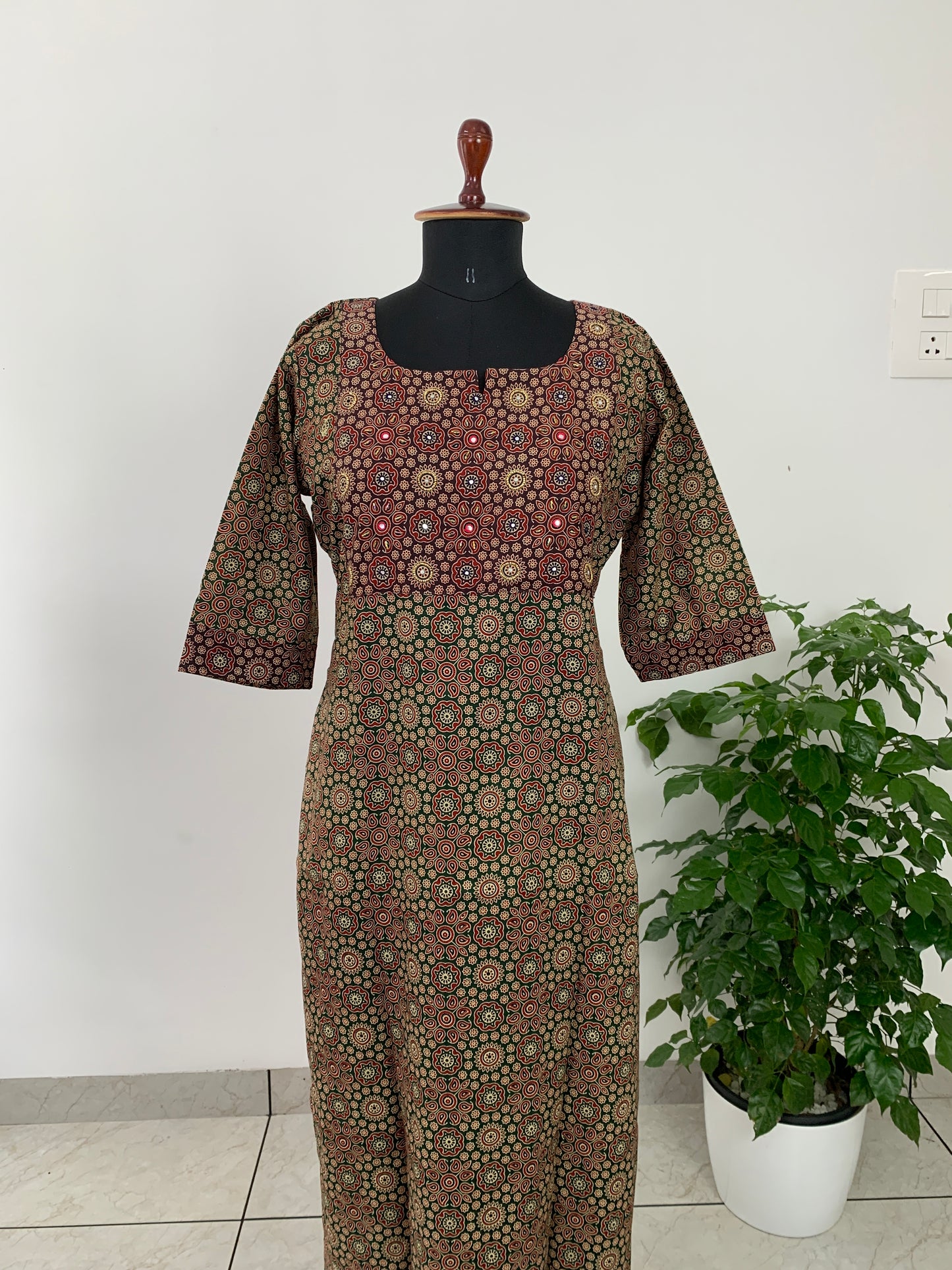 Ajrak Printed Yoke Kurta collection