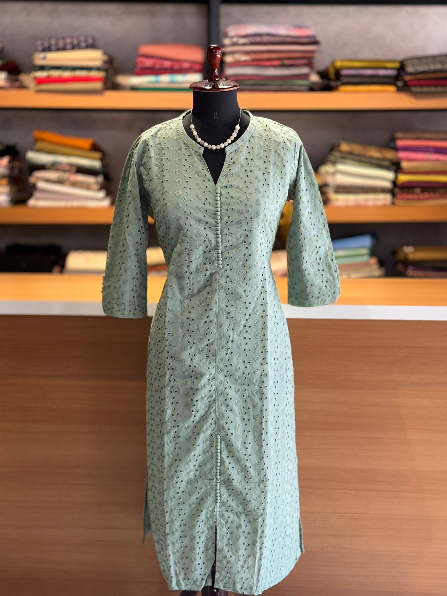 Cotton hackoba slitted kurti