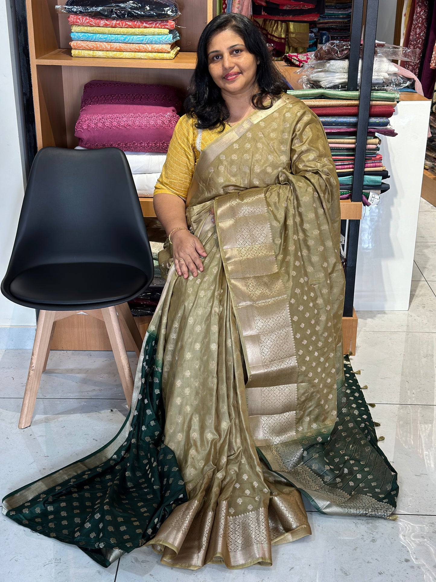 Semi Silk Saree with Banarasi Border