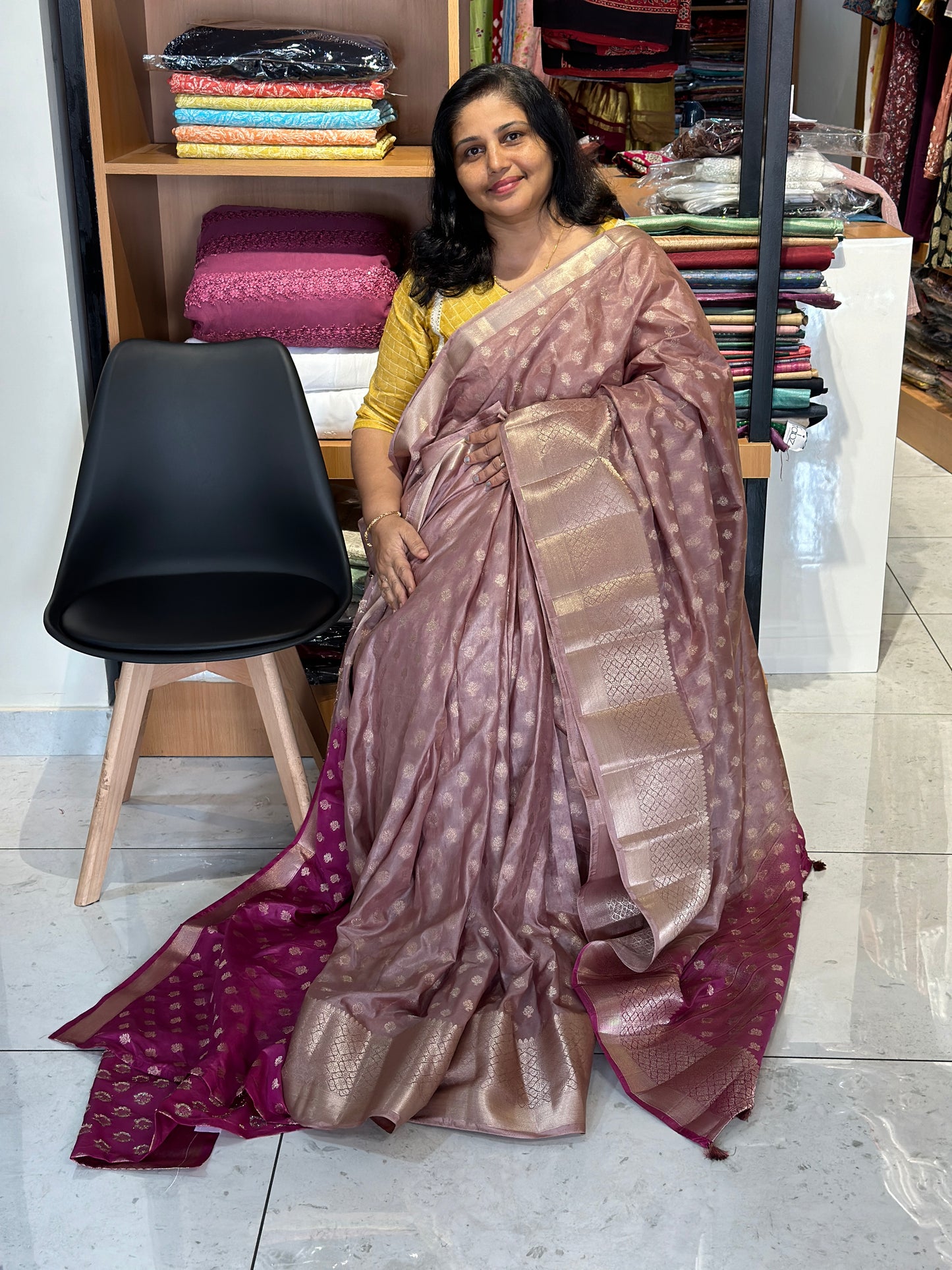 Semi Silk Saree with Banarasi Border