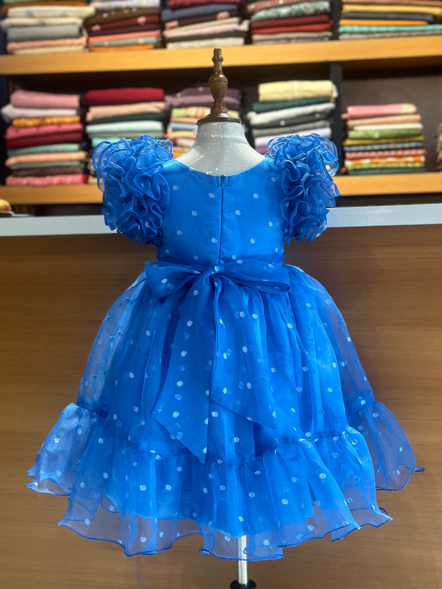 Organza kids frock collections.