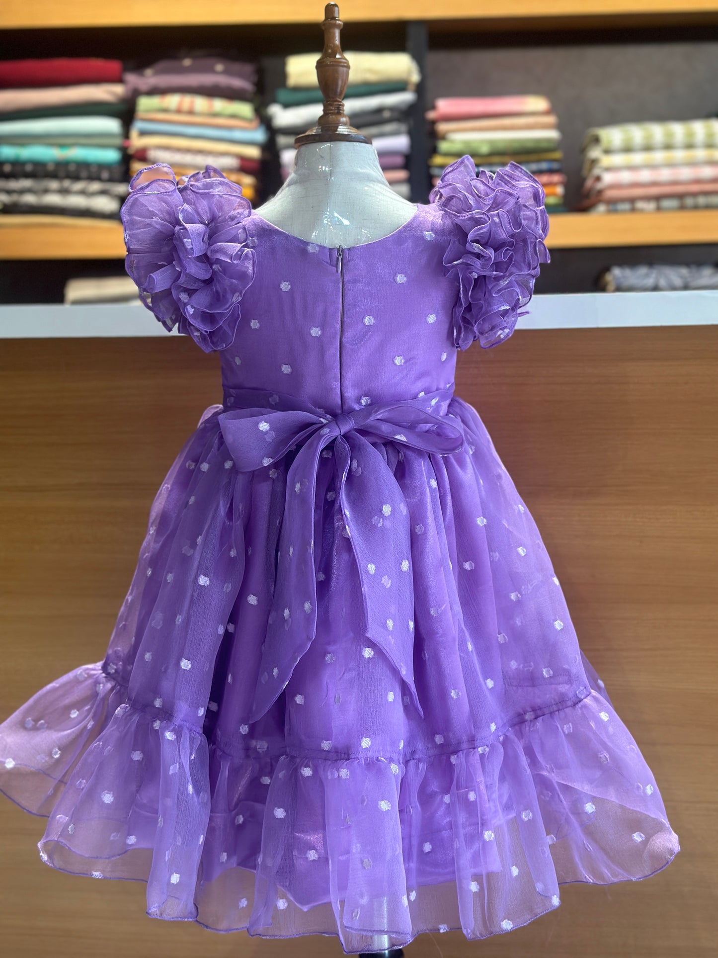 Organza kids frock collections.