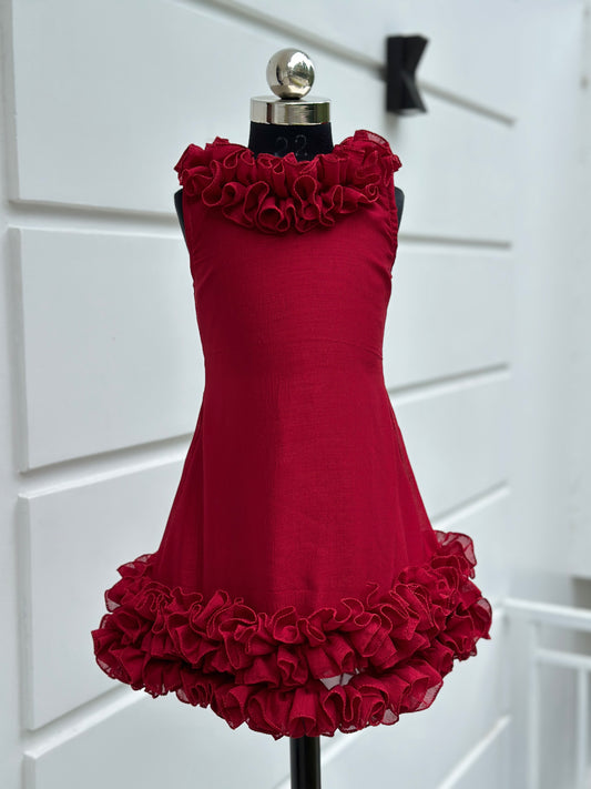 Fabz Custom Red Designer Frock