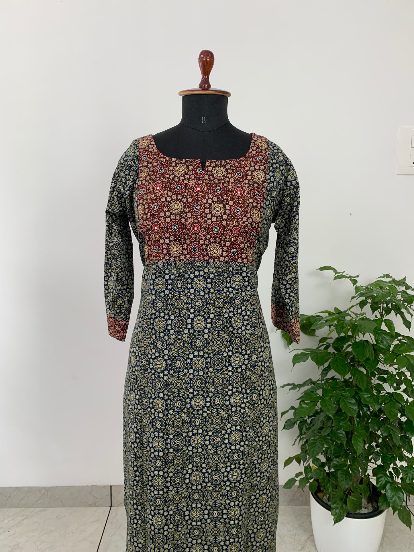 Ajrak Printed Yoke Kurta collection