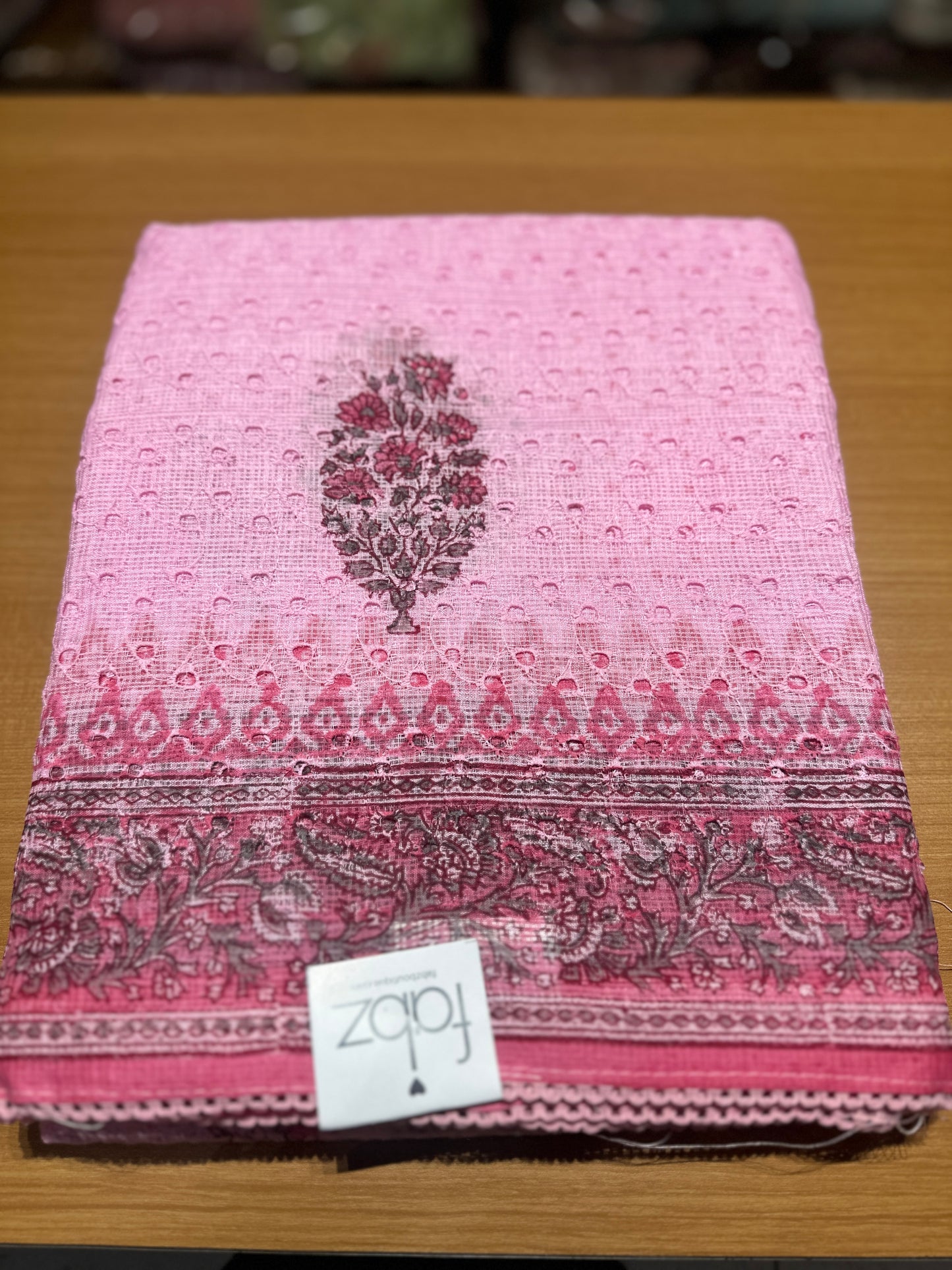 Silky kota block printed saree collections