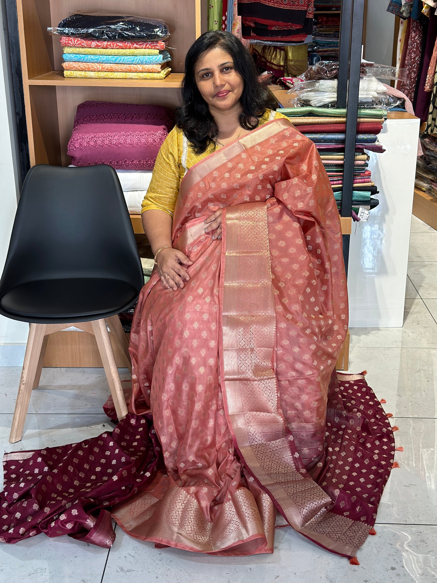 Semi Silk Saree with Banarasi Border