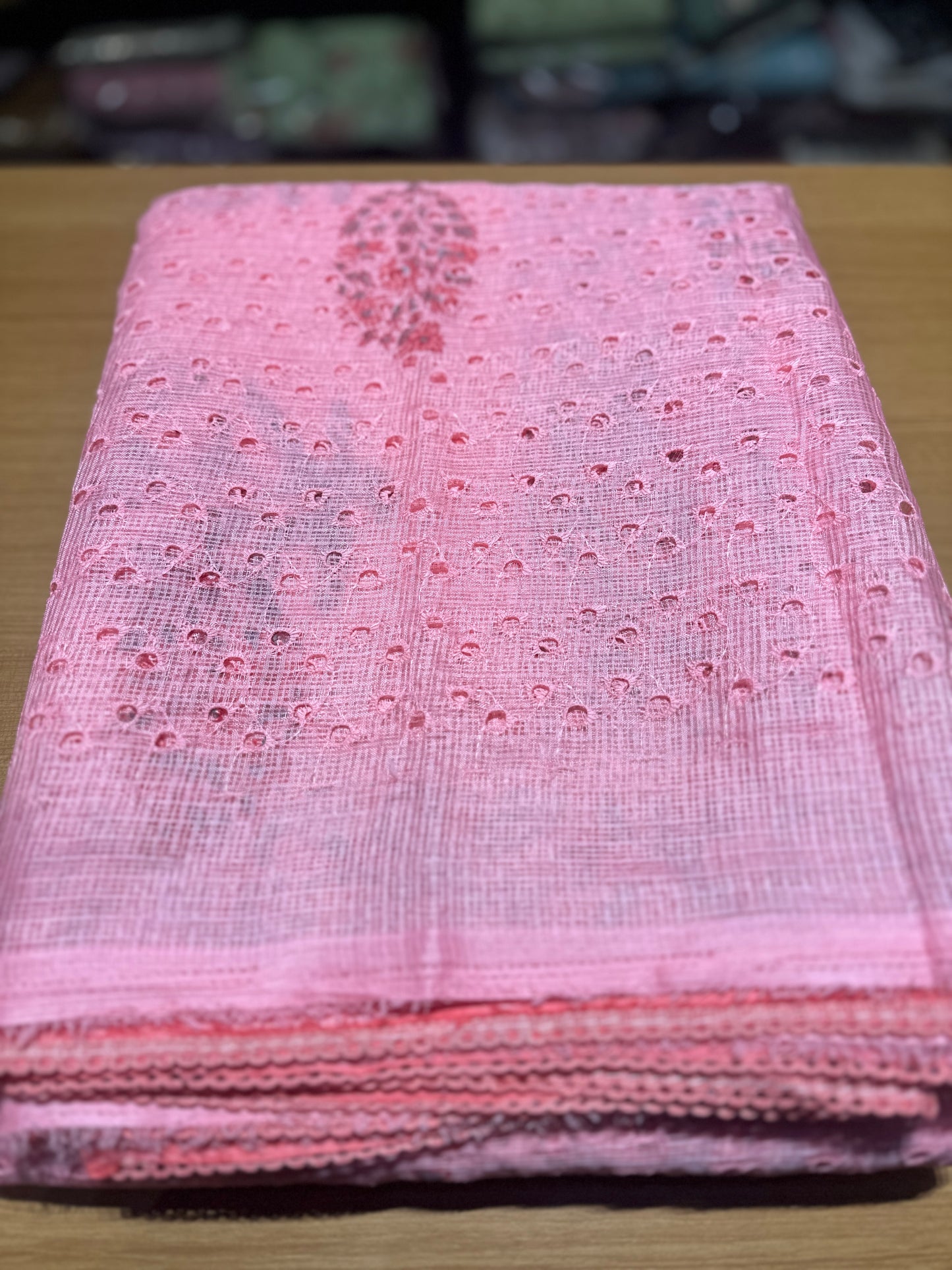 Silky kota block printed saree collections