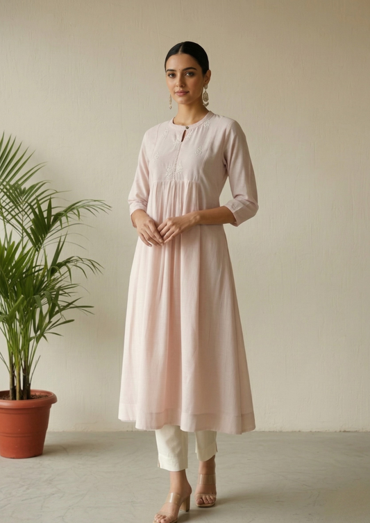 A-Linien Kleid aus Baumwolle mit Knopfleiste | Fabz Boutique