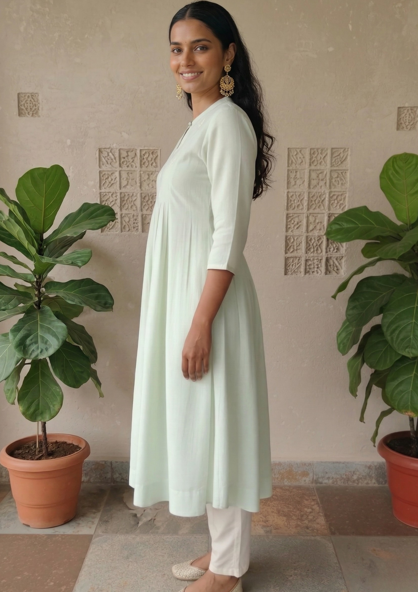 A-Linien Kleid aus Baumwolle mit Knopfleiste | Fabz Boutique