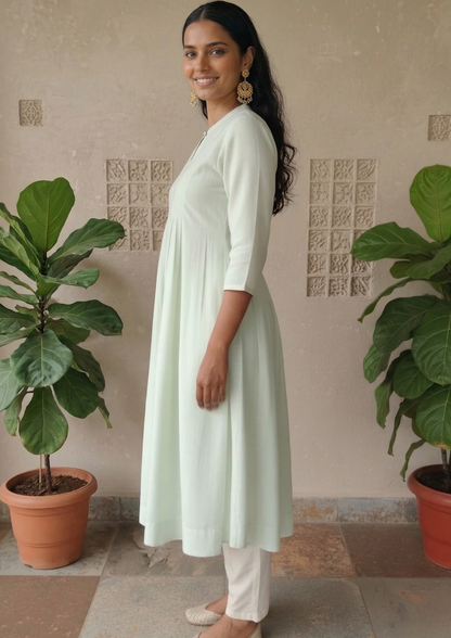 A-Linien Kleid aus Baumwolle mit Knopfleiste | Fabz Boutique