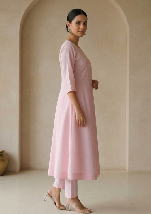 A-Linien Kleid aus Baumwolle mit Streifen | Fabz Boutique