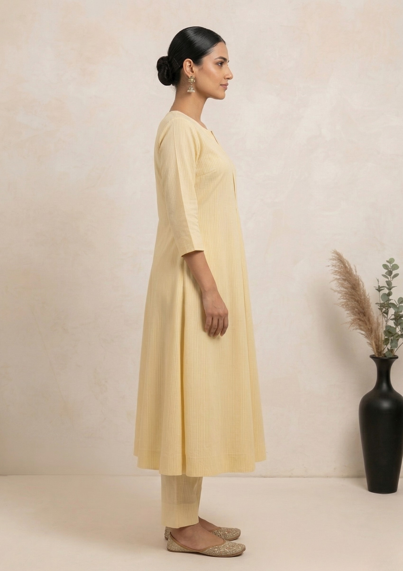 A-Linien Kleid aus Baumwolle mit Streifen | Fabz Boutique