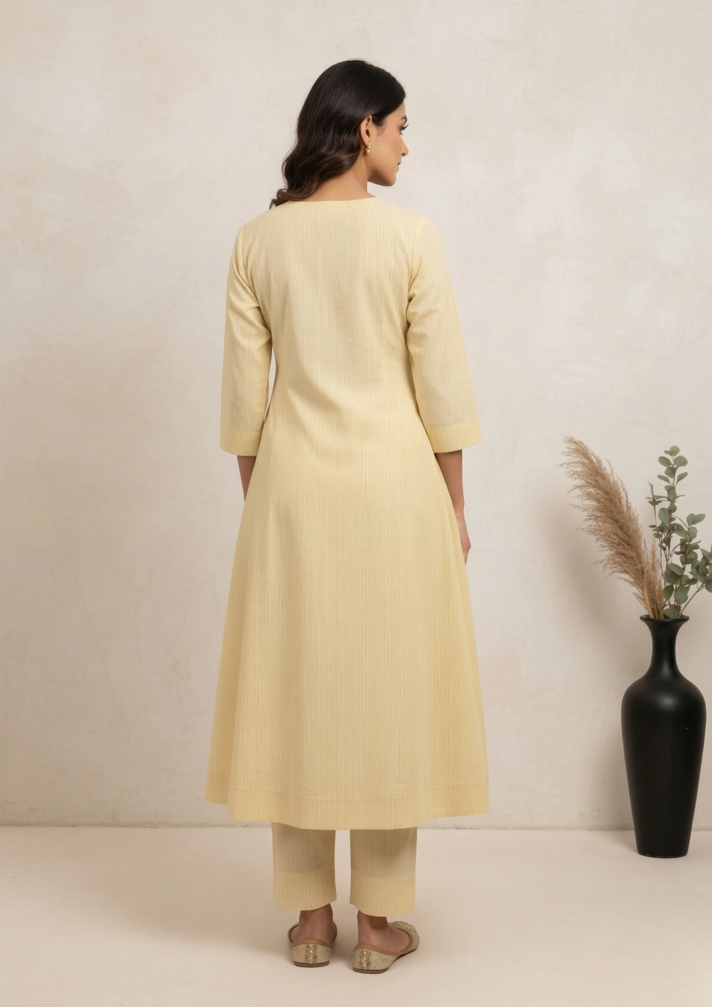A-Linien Kleid aus Baumwolle mit Streifen | Fabz Boutique