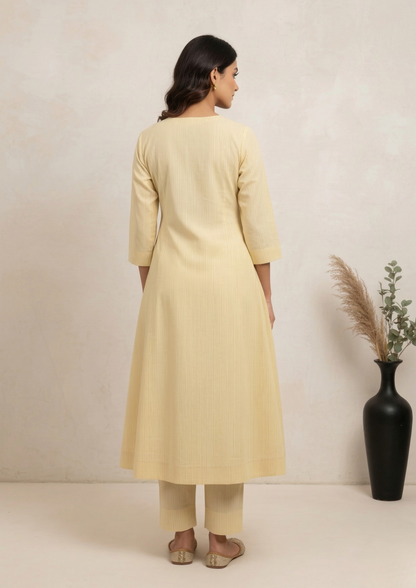 A-Linien Kleid aus Baumwolle mit Streifen | Fabz Boutique