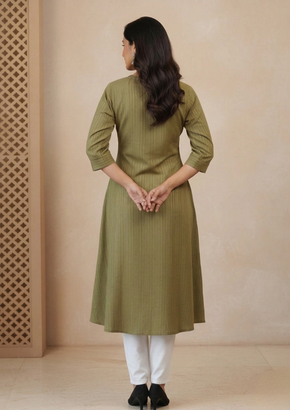 A-Linien Kleid aus Baumwolle schlicht | Fabz Boutique