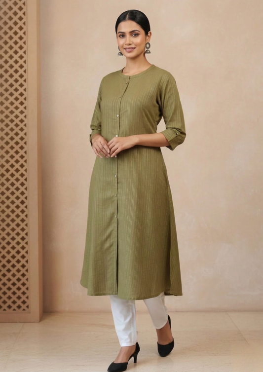 A-Linien Kleid aus Baumwolle schlicht | Fabz Boutique