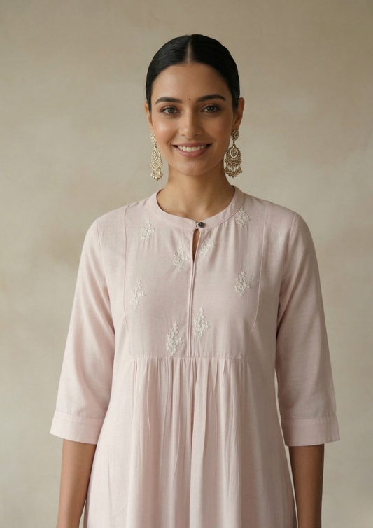 A-Linien Kleid aus Baumwolle mit Knopfleiste | Fabz Boutique