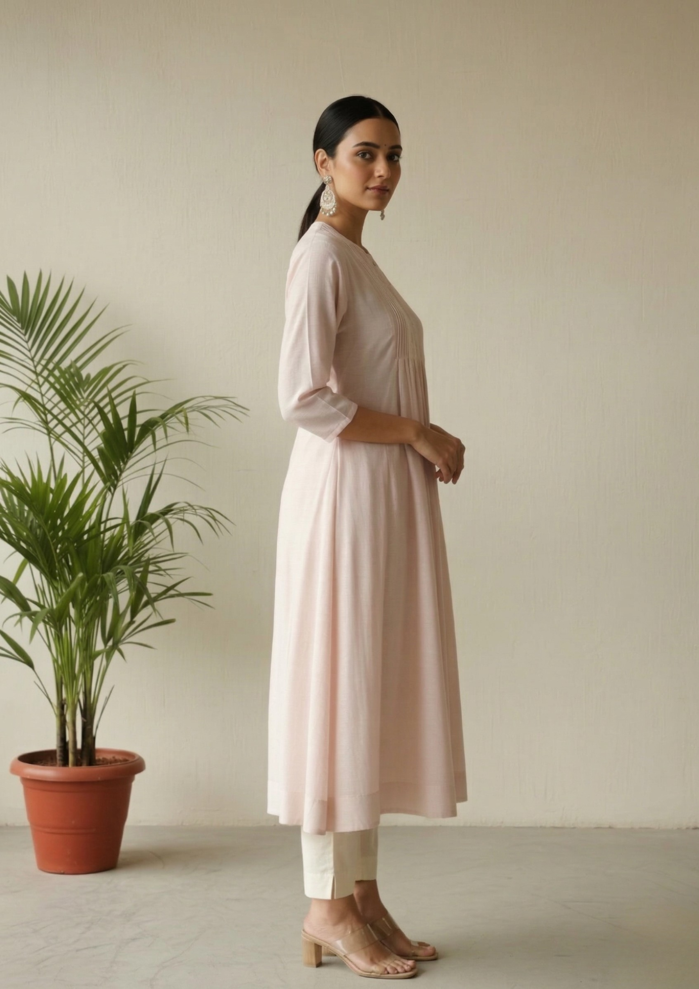 A-Linien Kleid aus Baumwolle mit Knopfleiste | Fabz Boutique