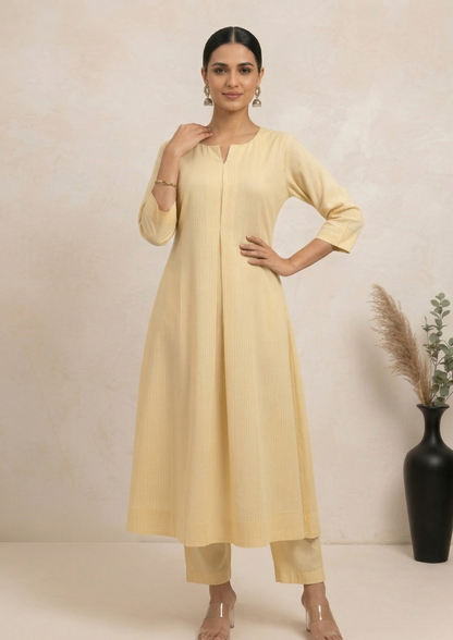 A-Linien Kleid aus Baumwolle mit Streifen | Fabz Boutique